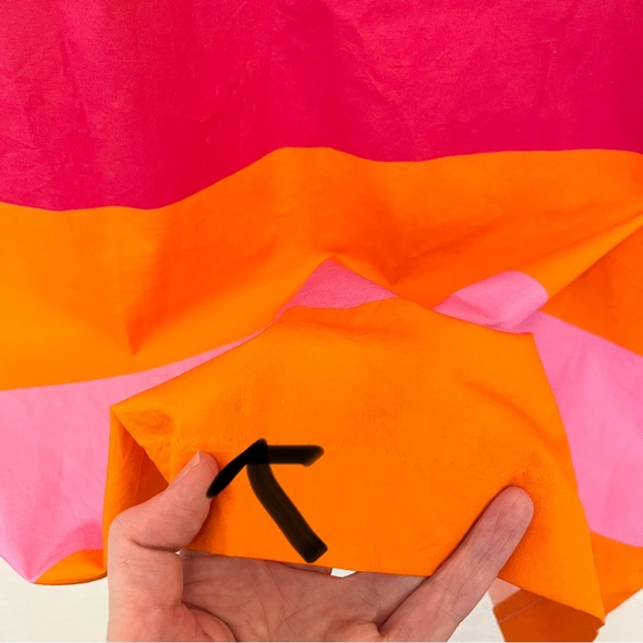 Frances Valentine Dress Pink Orange Striped Simplicity 12 - Picture 10 of 12